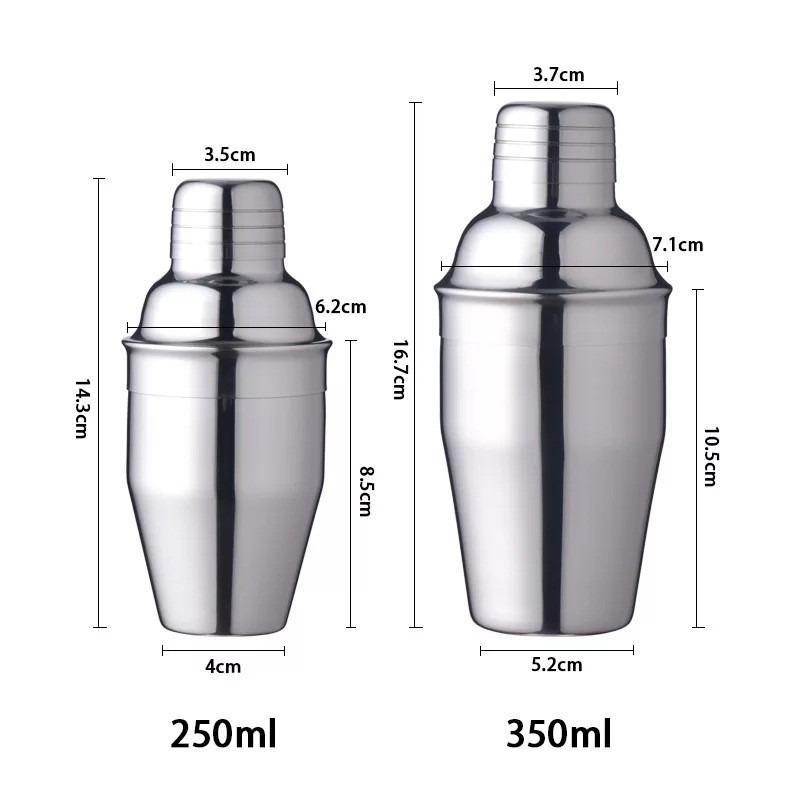 350/550/750ml Stainless Steel Cocktail Shaker Shaker for Cocktails Accessories Boston Style Shaker Party Bar Tools JBGJ01