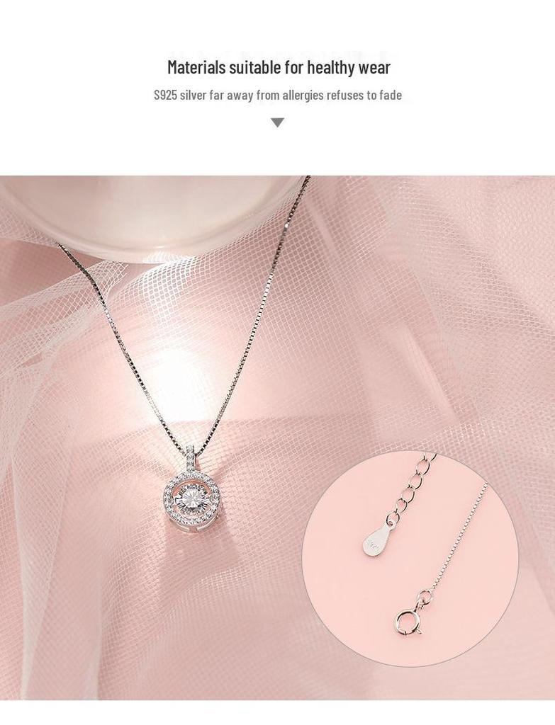 S925 Silber Lebendiges Halsband: Koreanische Clavicle-Kette mit Anhänger - Perfektes Weihnachtsgeschenk für Sie