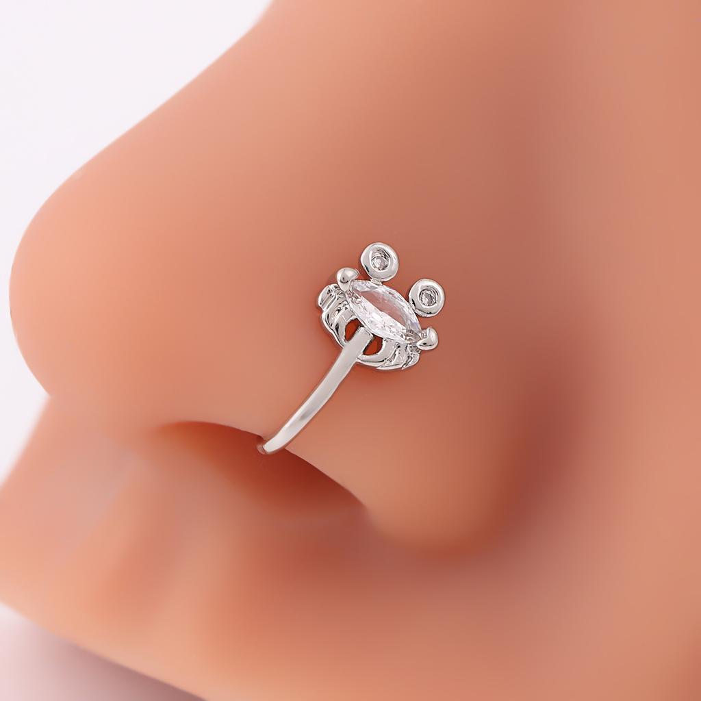 Crab Nose Stud Funny Cute Animal U-Shaped Nose Clip Female Trend Creative No Punching Nose Ring