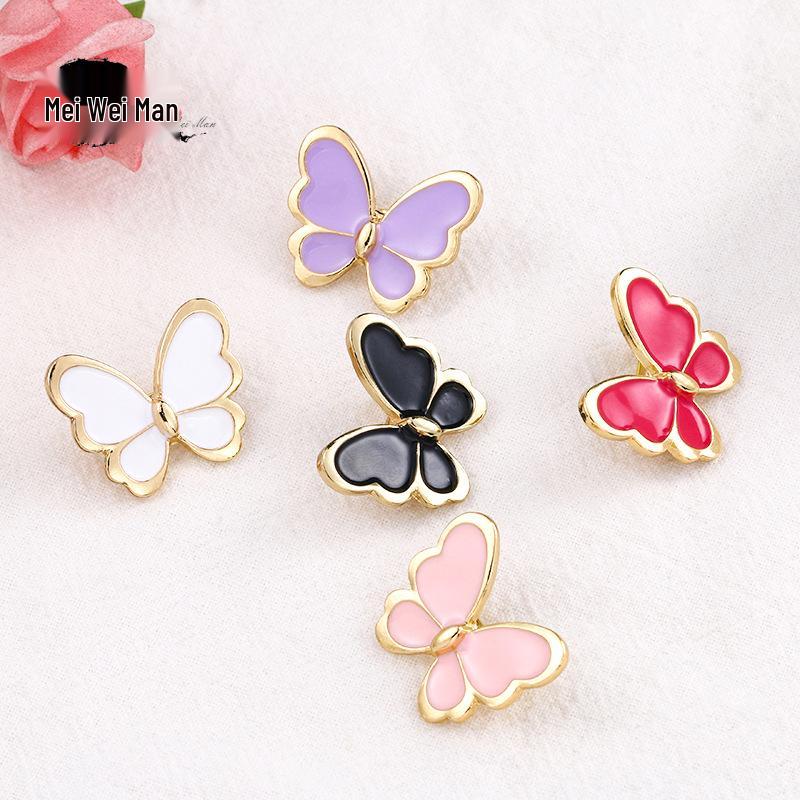 Cute Multicolor Butterfly Brooch - Versatile Accessory for Girls