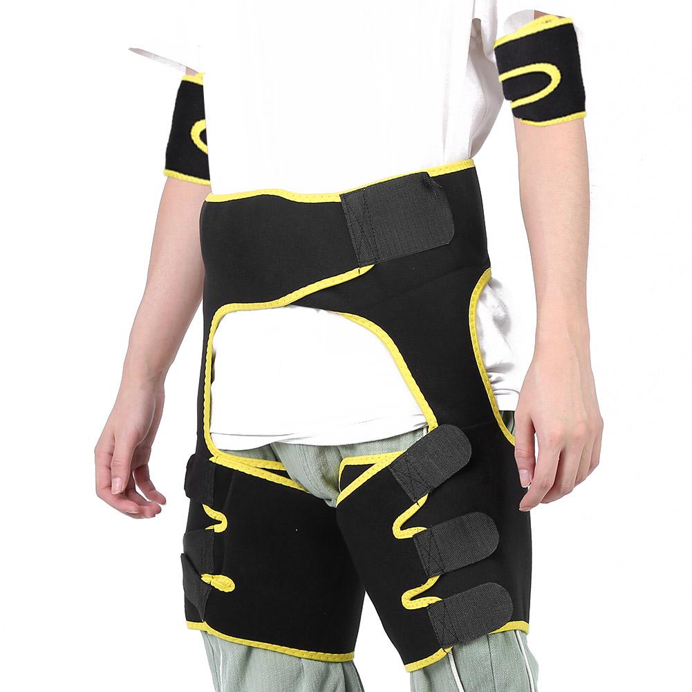 Slimming Belt Fat Burning Abdomen Hips Leg Trainer Workout Belt with 2pcs Arm SleeveL XL