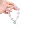 Original Design 12mm Natural Rose Quartz Peach Blossom Star Beaded Bracelet