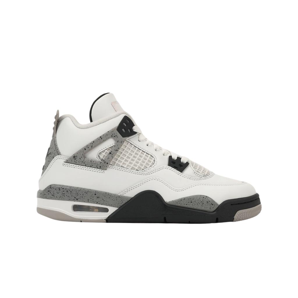 Air Jordan 4 Retro OG GS White Cement 2025 Kids Sneakers Tech-Grey Black Fire-Red IB4171-100