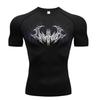 Men's Compression Short Sleeve Sport Tees Fitness Running Sportsear Gym Elastic Quick Dry Sportswear Jogging High Elasticity Tops Tight Fit