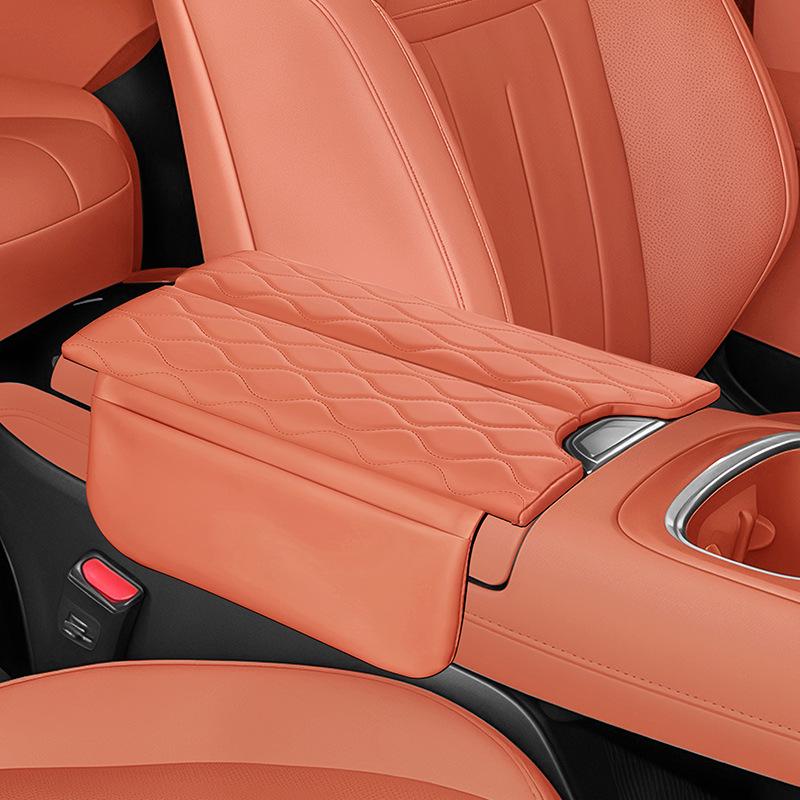 Dark Blue S07 Center Armrest Cover for Models 23-26, Height-Enhancing Leather.