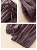 Women's Casual Wide-Leg Elastic Waist Pants - Cotton Linen Double Layer 