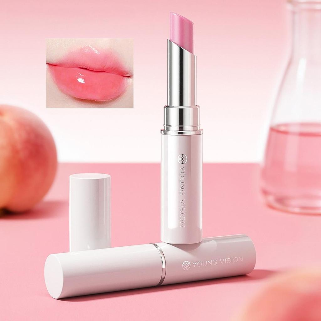 Temperature Change Lip Balm, Fruit Flavored Moisturizing Color Changing Lipstick, Clear To Pink Hydrating Lip Care Makeup