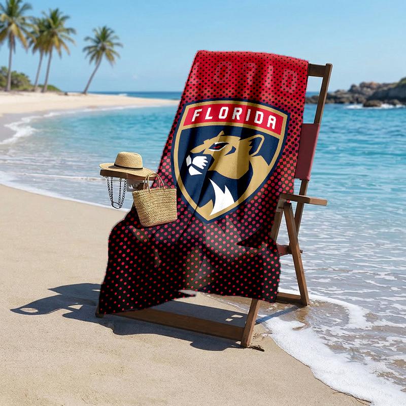 Florida Panthers Fashion Beach Towel: Ideal for Summer Adventures Soft, Absorbent and Quick Drying Suitable for Swimming and Bathing