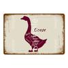 Segni Metallici Tabella Tagli Carne di Maiale Fresca Lattine per Raccolta Carne Pittura Retro Targhe da Parete Decorazioni Murali Cucina Ristorante Casa