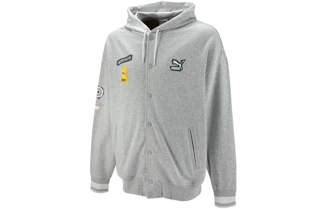 PUMA Jackets Men s Light Mixed Gray Hooded Moderate Other 539970-04 XL