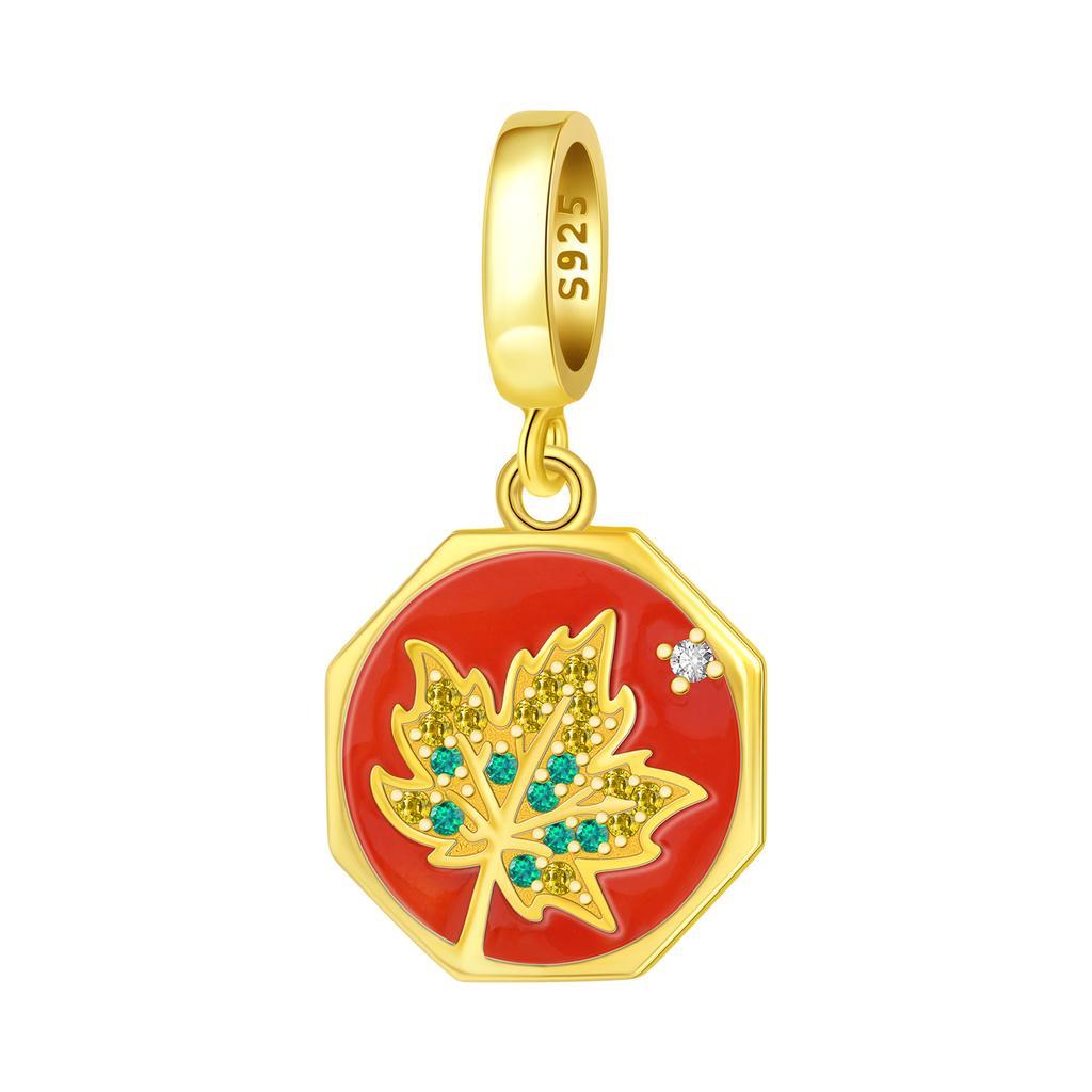 Copper Purple Water Lilies Dragonfly Original Pendants Bracelet Charms Jewelry Party Beads Diy Trendy Gift