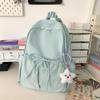 Simple schoolbag treasure girl casual bow backpack versatile primary and secondary school students high value backpack
