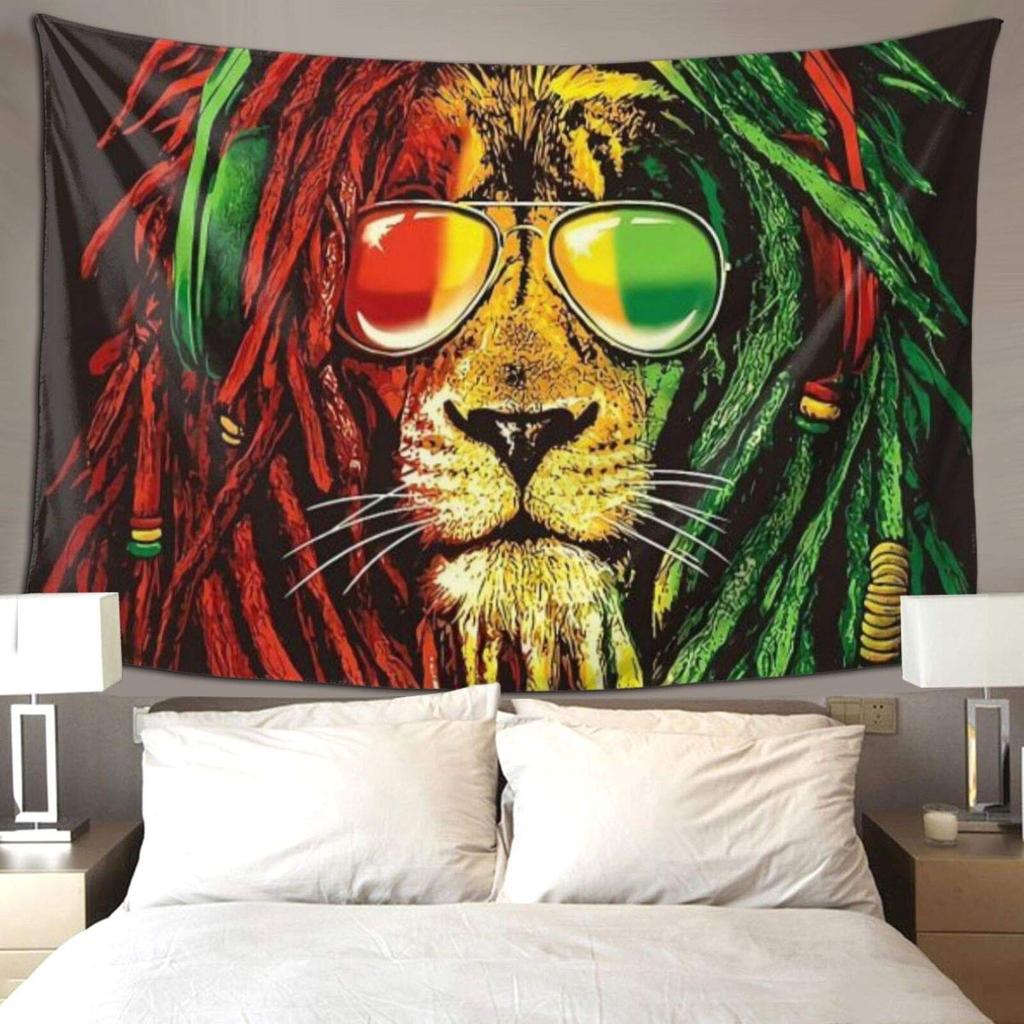 Lion Tapestry Star Lion Tapestry Hippie Art Animal Wall Hanging Tapestry Galaxy Vivid Tapestry