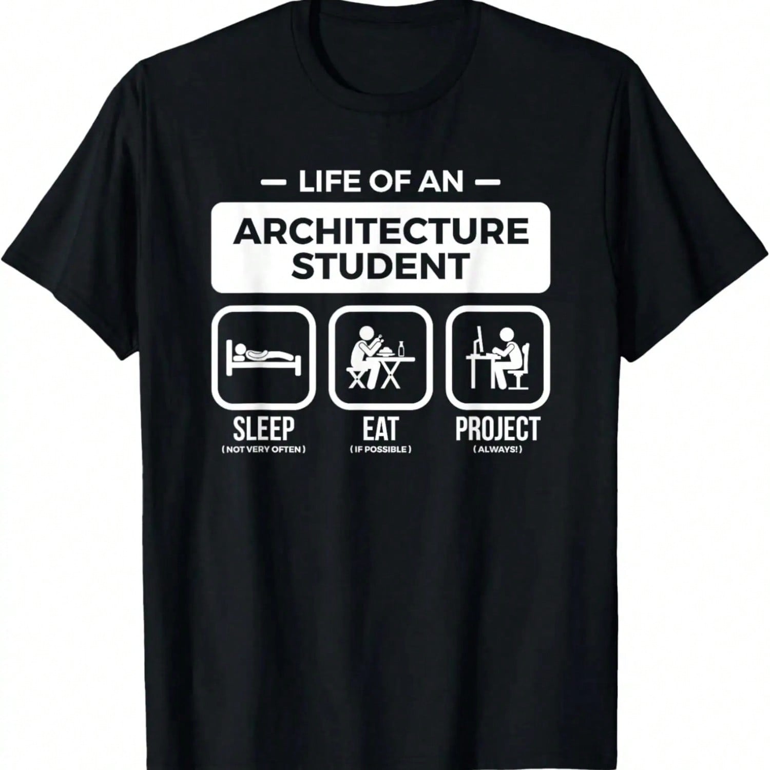 Funny Life Of An Architecture Student T Shirt T-Shirt.Jpg S разноцветный