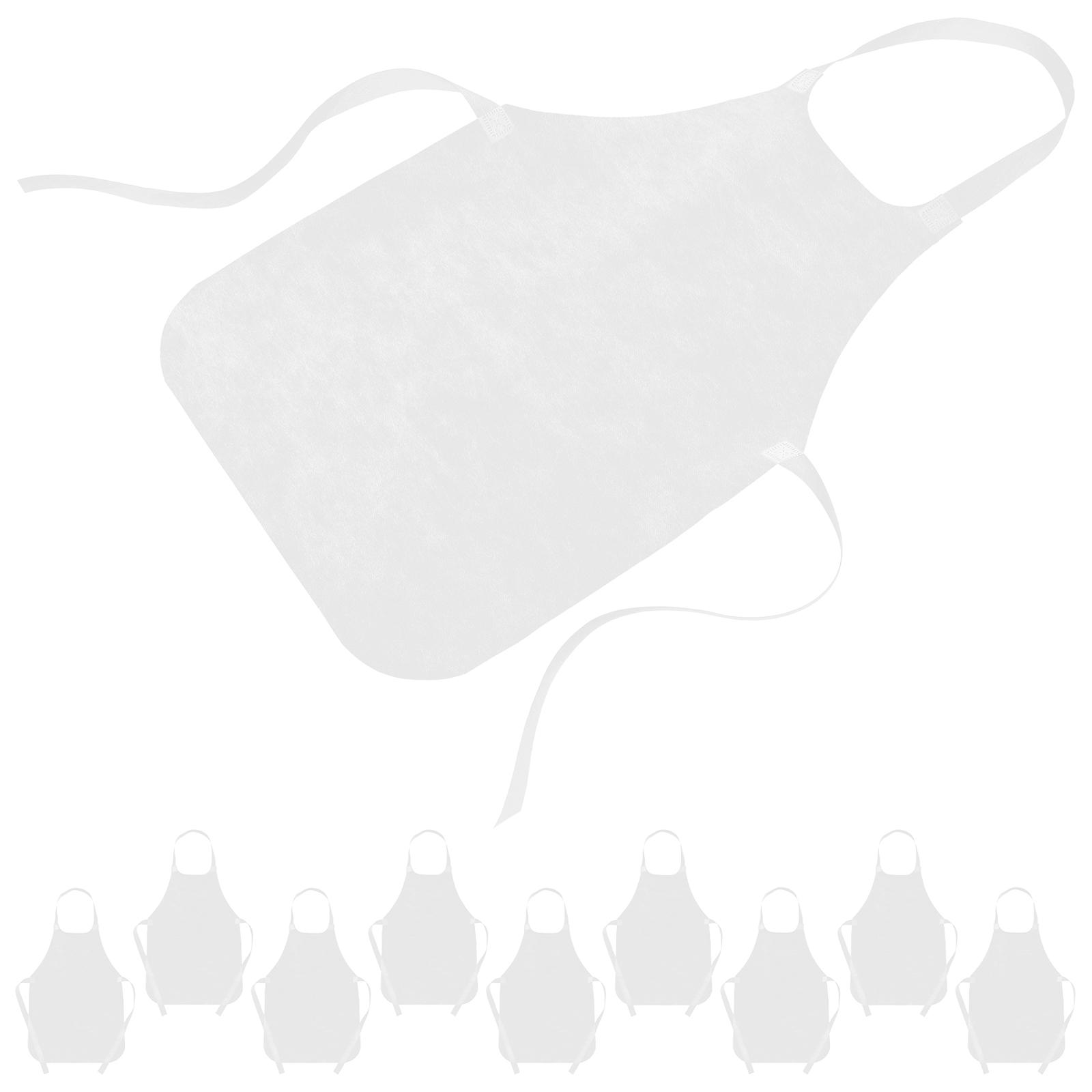 

10 Pcs White Children Dinner Apron Children s Water Proof Painting Kitchen Kids Baking Aprons 62.00X42.00X0.10CM білий