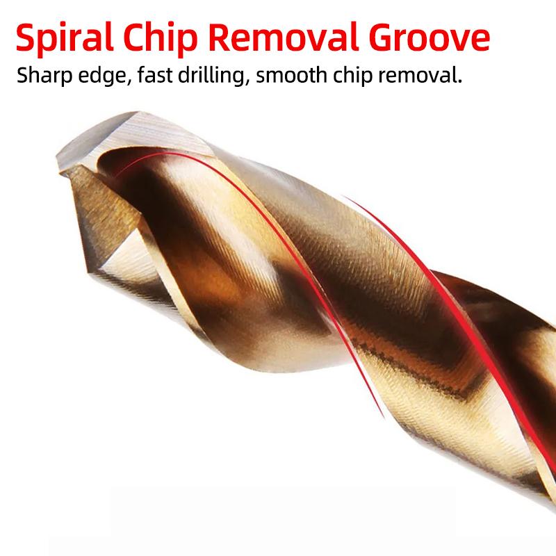 1 MM-13 MM Kobalt Schnellarbeitsstahl Spiralbohrer Loch M35 Edelstahl Werkzeugsatz Die gesamten Bodenmetall-Reibahlen-Werkzeuge