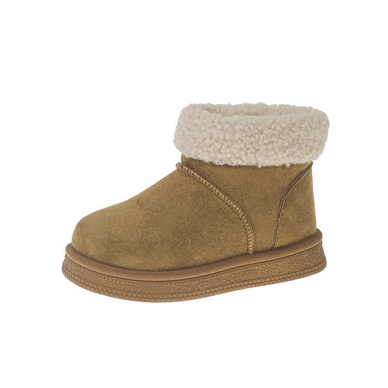 

Girls Fleece Lined Snow Boots Winter Thick Warm Furry Boots Big Kids Cotton Shoes Fashion. size 38
