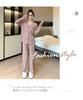 DayaEmmoTQ Striped Long Comfortable to the Korean Top and Bottom and Perfect for Cold Perfect for and Spring Women's Pajamas, Open-Front Lapel, Thin,
