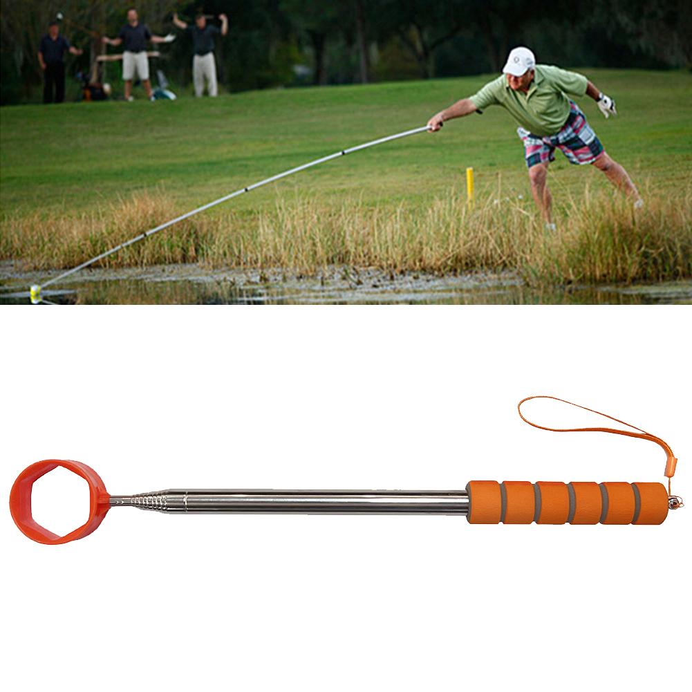 8.86 FT Telescopic Golf Ball Retriever Stainless Ball Retriever Tool Extendable Golf Ball Retriever Golf Accessories for Golfer