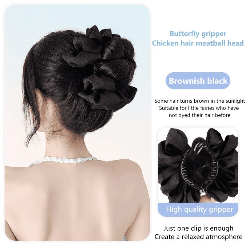 

Синтетический пучок волос на заколке-крабе с резинкой для волос, натуральный парик, заколка для волос, пушистый коричневый черный пучок, парик для головы-пучка, аксессуары для волос