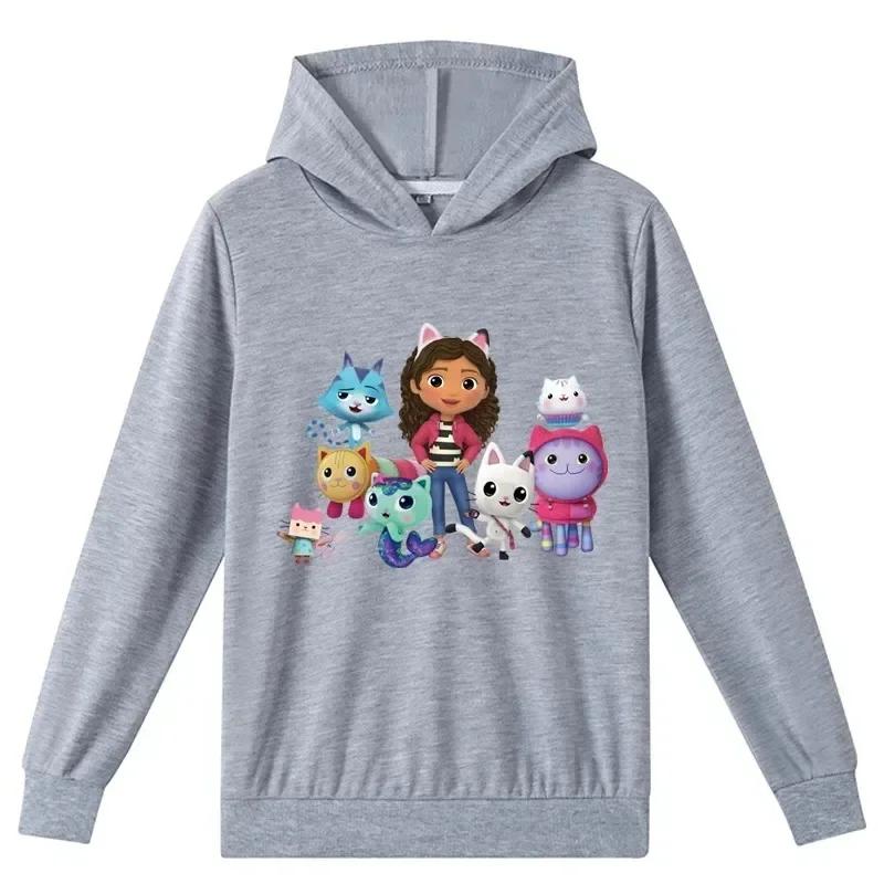 Herbst 3D Gabby's Puppenhaus Bedruckte Hoodies Modische Lässige Sport Langärmelige Kinder Jungen und Mädchen Kinder Unisex Kapuzensweatshirts