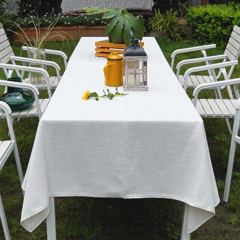 

White Tablecloth Fabric Modern Light Luxury High-Grade Rectangular Coffee Table Cloth High end Living Room Home Dining Tablecloth Tablecloth White coarse linen Square 65*65cm