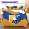 MansfieldFC Muster Bettwäsche Steppdecke Set Bettbezug Kissenbezug Heimdekoration Geburtstagsgeschenk (1 Bettbezug + 2 Kissenbezüge, ohne Füllung)