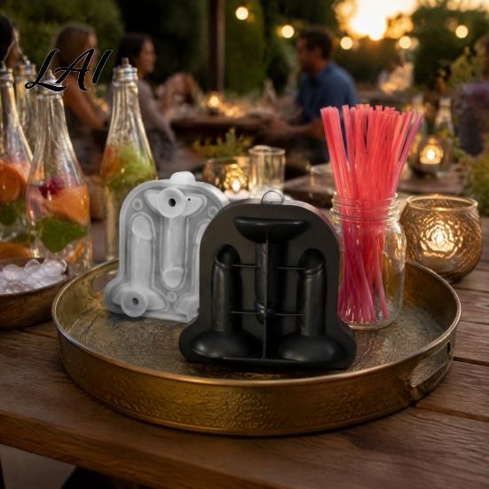 Lustige Form Eiswürfelformen Streichwürfelform Silikon Einfache Entformung Neuheitstablett Kreativer Getränkekühler Antihaft Flexibler Hersteller für Cocktails Whiskey