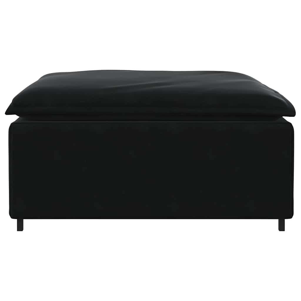 Modular Sofa Footstool Module Black 100x100x48 Cm