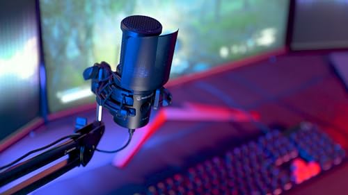 Audio-Technica AT2020USB-XP Condenser Microphone with Noise Reduction and Auto Gain Control for Gaming and Streaming, Ideal for Teleworkers, Streamers
