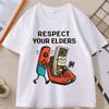 Respect Your Elders Gaming Control T Shirt Unisex Cotton High Quality Retro Funny Gamer Crewneck TShirt Game Lover Tees Streetwear