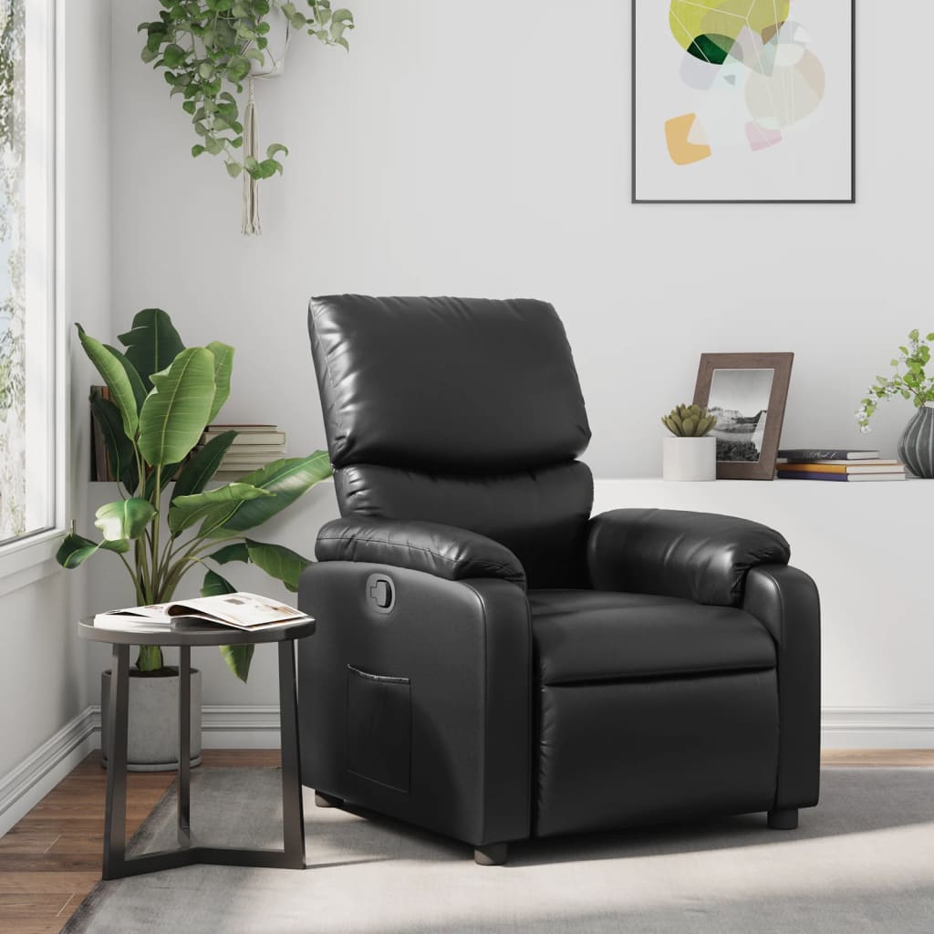 Vidaxl Schlafsofa, Schwarz, Kunstleder