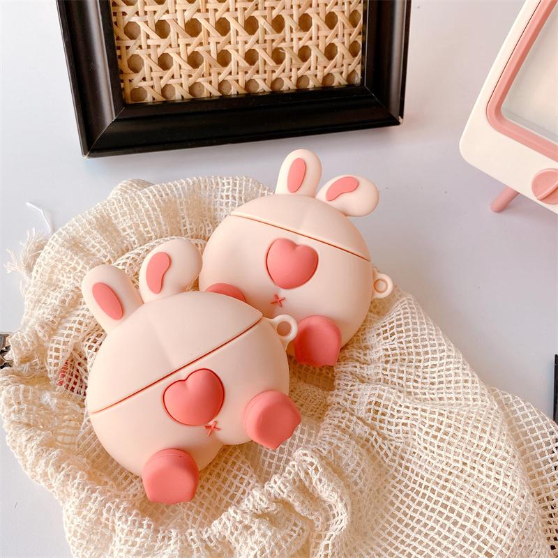 3D Wow Bear For Airpods Pro 2 Case For Apple Airpods 1 2 3 Pro 2 Earphone Case Cute Wireless Charging Headset Cover Cartoon