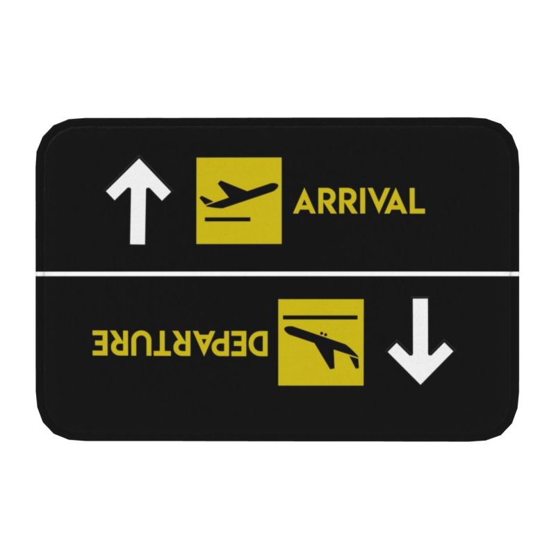 Personalized Plane Arrivals And Departures Doormat Mat Anti-Slip Plane Aviation Airplane Kitchen Bath Garden Rug Carpet 40*60cm