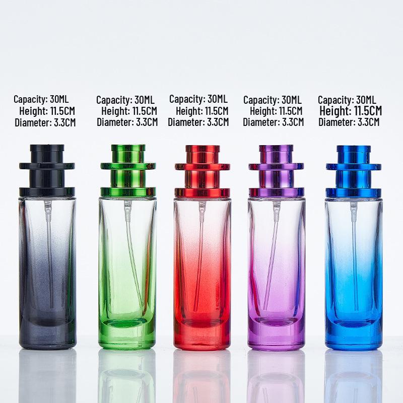 Gradient Glass Perfume Decanter: 30ml Stylish & Portable Fragrance Spray Bottle