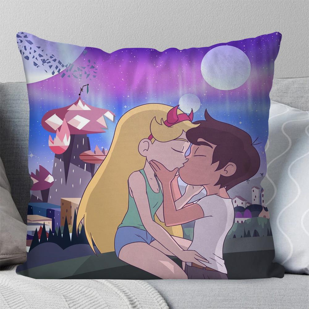 1pc S-Star B-Butterfly Animation Pillow Case Square Pillow Bedroom Sofa LeisureComfortCushionCarLivingRoom Home Decoration 40X40