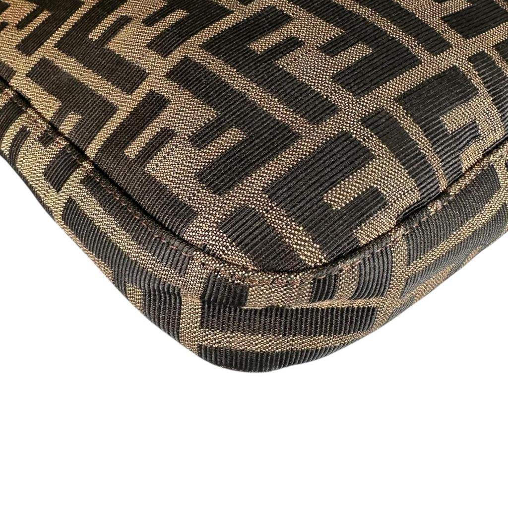 FENDI Zucca Pattern Shoulder Bag Brown Women used