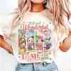 2025 Heißes Weihnachten Mickey Unisex Damen T-Shirt Lässig Unisex Übergroßes Kurzarm Oberteil Familien-Eltern-Kind-Kleidung Baumwolle