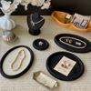 Retro Jewelry Display Tray Counter Earring Ring Display Trays Luxury Bracelet Storage Tray Live Streaming Jewelry Shooting Props