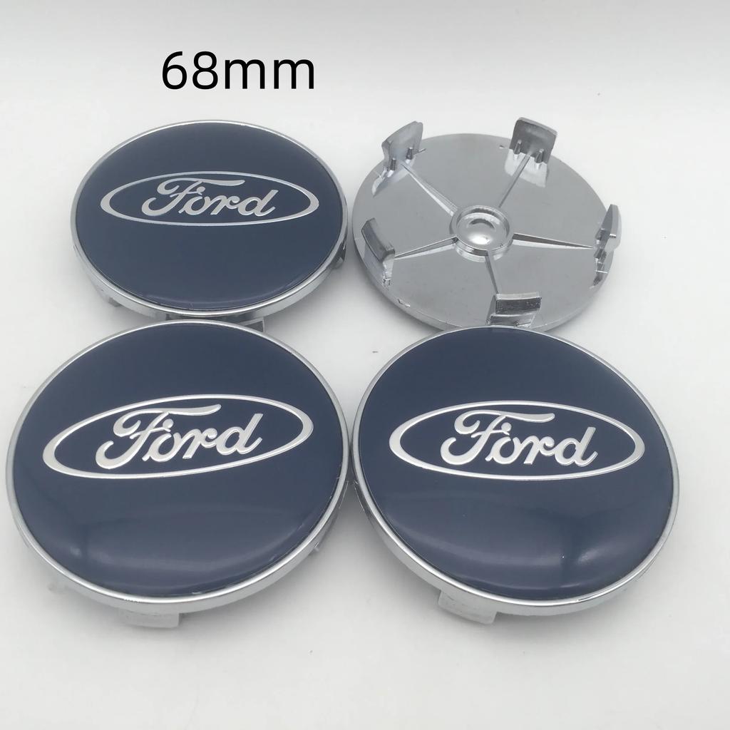 Autocollant Voiture Ford 4pcs 3D pour ford 56mm 60mm 68mm Emblème Voiture Cache-moyeu de roue Autocollant de cache Insigne styling auto Accesso