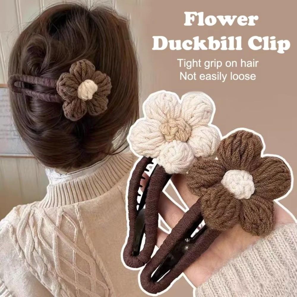Vintage Hair Clips Flower Duckbill Hair Clip New Claw Clip