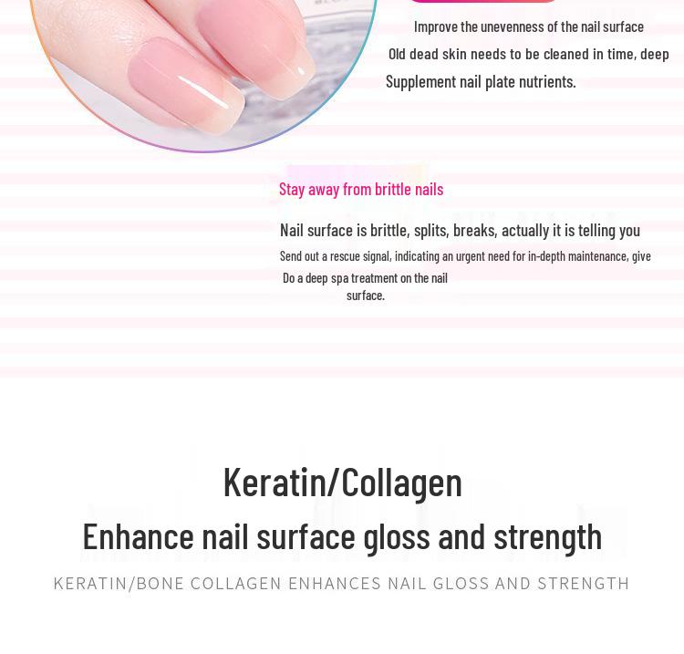 Recommended by Nail Artists, This Gel Polish Includes a Calcium Nail Strengthener and Offers a Healthy, Long-lasting Sheer Pink Base Coat.