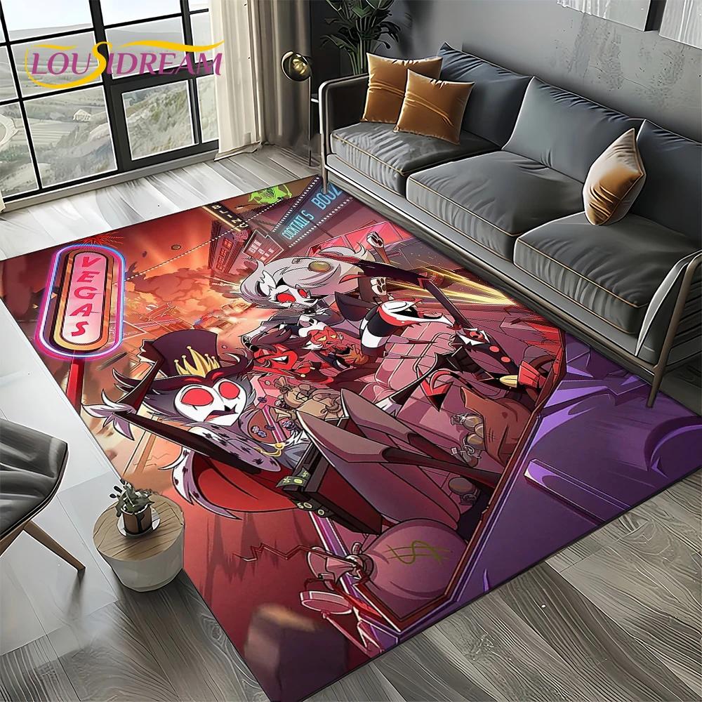 2025 H-Helluva Boss Blitzo Cartoon Carpet Rug for Bedroom Living Room Home Sofa Decoration,kids Game Play Decor Floor Mat Gift