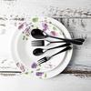 BLKP Pearl Metal Cutlery Set Dessert Spoon / Fork Tea Fruit Limited Black Titanium Plating 4-Piece AZ-5034