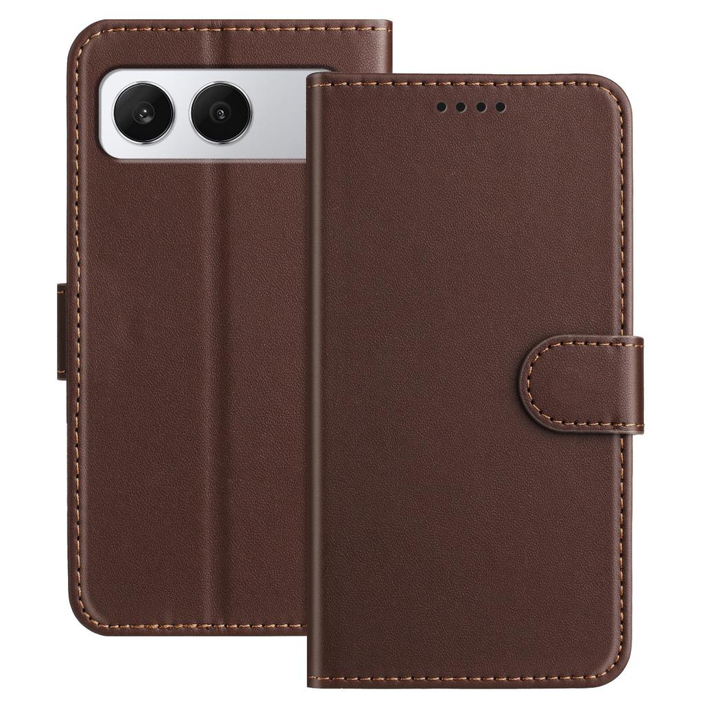 For OnePlus Nord 4 Leather Case Wallet Stand Solid Color Anti Drop Phone Cover