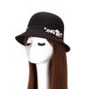 Women's Trendy Pearl Flower Felt Hat
