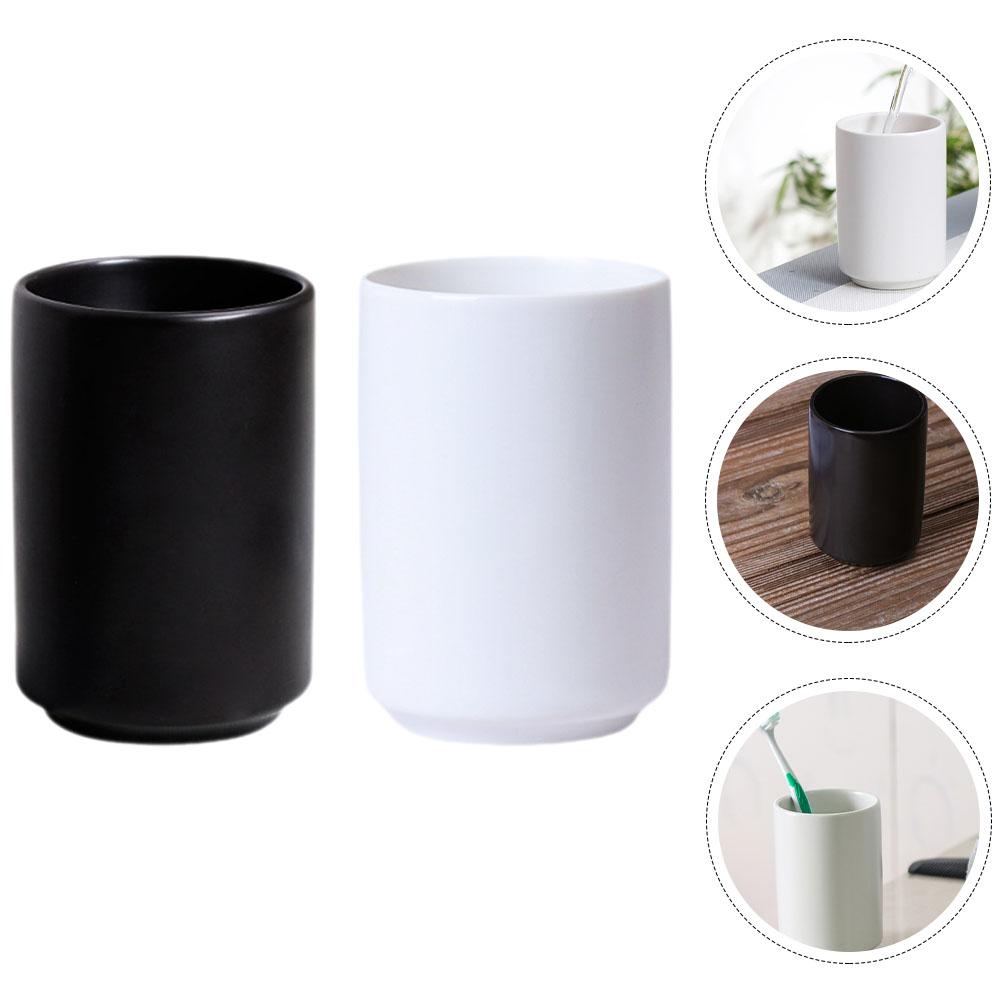 2Pcs Ceramic Straight Cup Premium Quality Frosted Bottom Design Japanese Tea Cup Multi Purpose Home Office Use