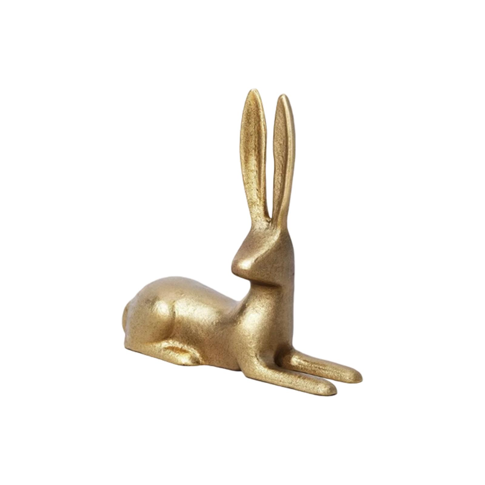 Easter Golden Resin SittingOrnament, Holiday Home Decoration Ornament One Size