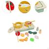 Wooden Play Cooking Set,Cooking Toys Fun with Pot and Pan Play,Kitchen Accessories,Food