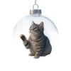 Klarer Weihnachtsschmuck - Transparente Kugel mit Design für die Weihnachtsbaumdekoration